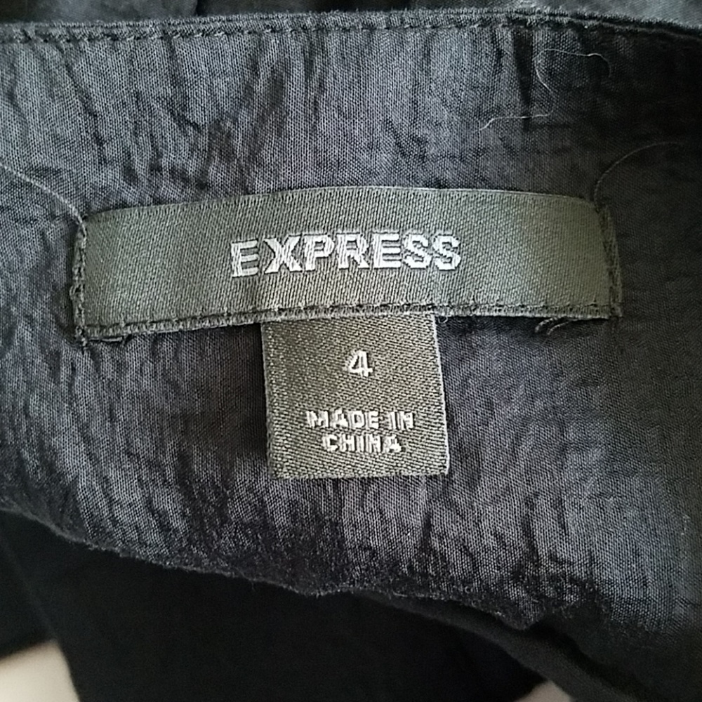 Express Black Lined Skirt Size 4 - Picture 5 of 6